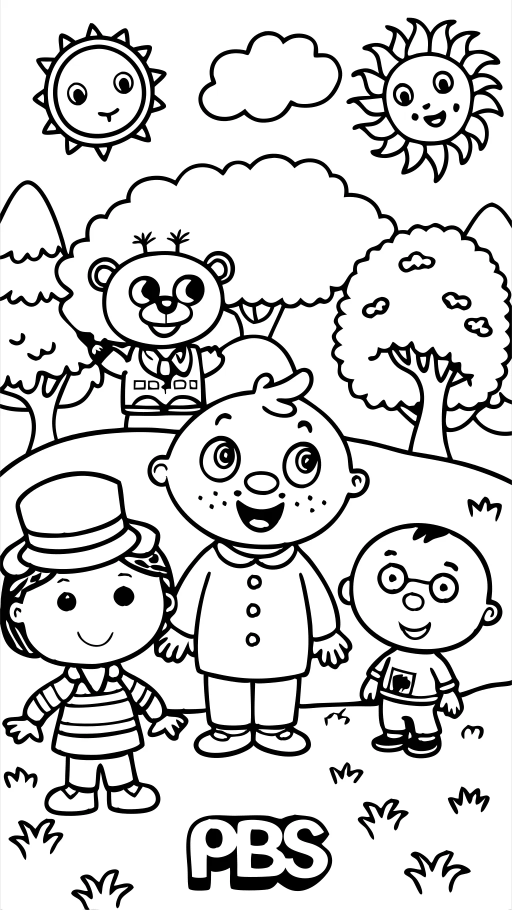 coloriage pbs kids